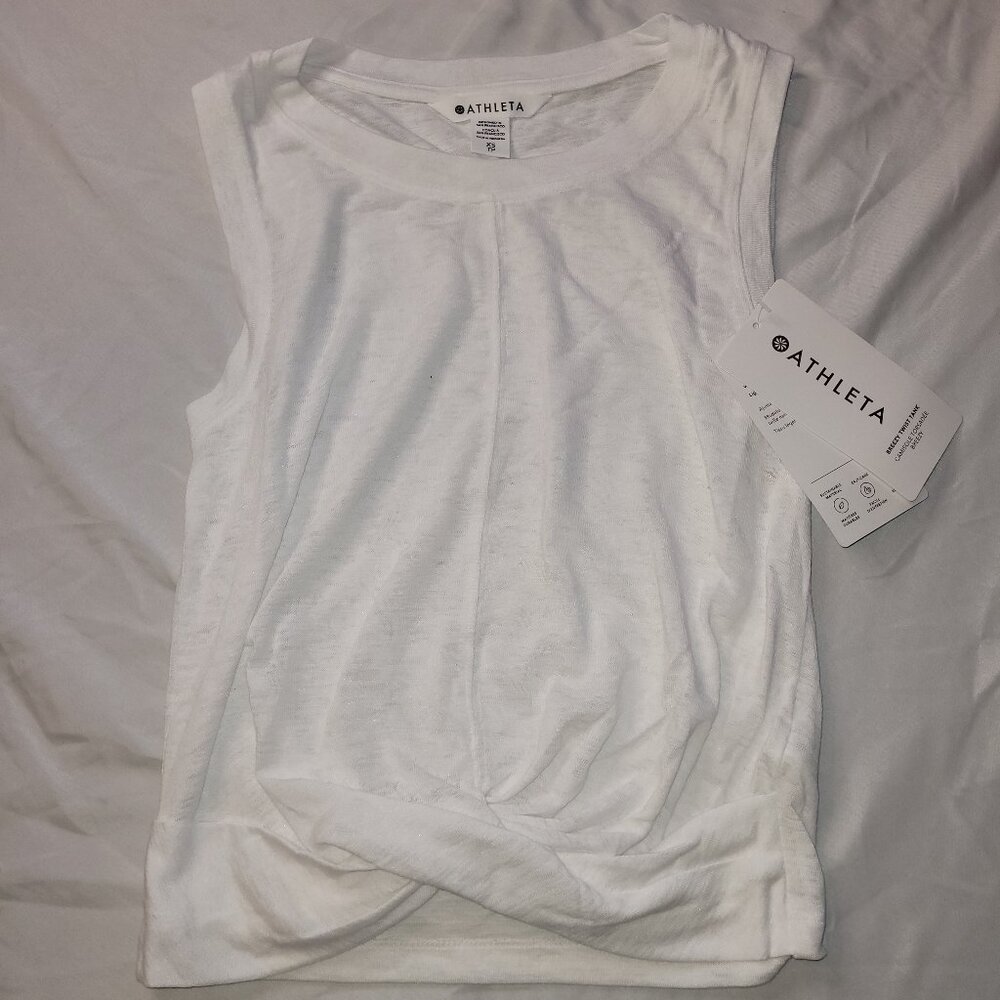 Athleta NWT Women's Breezy Twist Tank Size XSmall Color White